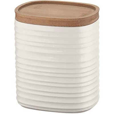 Guzzini Terra, frasco M com tampa, feito de materiais recicláveis branco leite, 12,3 x 9,4 x h 15 cm 1000 CC 00156 Guzzini Terra, frasco M com tampa, feito de materiais recicláveis branco leite, 12,3 x 9,4 x h 15 cm 1000 CC 00156