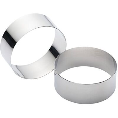 KitchenCraft Moldes de substituição, anéis de cozinha, cortadores redondos, 2 peças, 9 x 3,5 cm KitchenCraft Moldes de substituição, anéis de cozinha, cortadores redondos, 2 peças, 9 x 3,5 cm