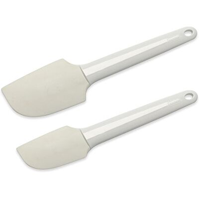 Kaiser Patisserie Conjunto de 2 espátulas de silicone 27 e 24 cm com núcleo de metal, adequadas para máquina de lavar louça, resistentes ao calor, branco Kaiser Patisserie Conjunto de 2 espátulas de silicone 27 e 24 cm com núcleo de metal, adequadas para máquina de lavar louça, resistentes ao calor, branco