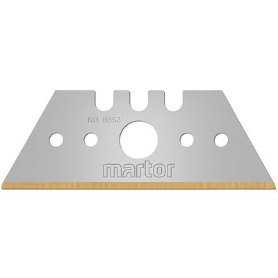 MARTOR 8784.50 gráfico folha "nº 8784, prateado Hoja de repuesto cúter, nitruro de titanio, inox, doble cara, en dispensador, para cuchillos de seguridad. No. MARTOR 8784.50 gráfico folha "nº 8784, prateado Hoja de repuesto cúter, nitruro de titanio, inox, doble cara, en dispensador, para cuchillos de seguridad. No.
