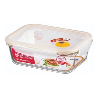 LocknLock Lock & Lock Recipiente hermético de vidro para micro-ondas, 630 ml, para forno, micro-ondas e congelação LocknLock Lock & Lock Recipiente hermético de vidro para micro-ondas, 630 ml, para forno, micro-ondas e congelação