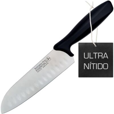 Rio RF ESSENTIALS - Faca de cozinha santoku 7" - Cabo preto Rio RF ESSENTIALS - Faca de cozinha santoku 7" - Cabo preto