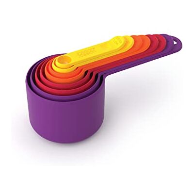 Joseph Joseph Nest, conjunto de 8 chávenas e colheres de medição para economizar espaço, utensílios de pastelaria, multicolor Joseph Joseph Nest, conjunto de 8 chávenas e colheres de medição para economizar espaço, utensílios de pastelaria, multicolor