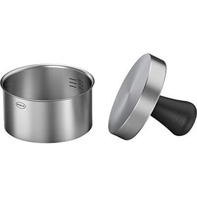 RÖSLE PRO Prensa para hambúrgueres, prensa para carne para modelar facilmente os hambúrgueres, aço inoxidável 18/10, 11 cm, adequada para máquina de lavar louça RÖSLE PRO Prensa para hambúrgueres, prensa para carne para modelar facilmente os hambúrgueres, aço inoxidável 18/10, 11 cm, adequada para máquina de lavar louça