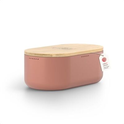 LARS NYSØM Panera I recipiente de pão para frescura particularmente durável I caixa de pão com tampa de bambu adaptável como tábua de cortar (Brick Red) LARS NYSØM Panera I recipiente de pão para frescura particularmente durável I caixa de pão com tampa de bambu adaptável como tábua de cortar (Brick Red)