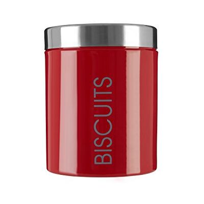 Premier Housewares 508528 Balde para bolachas, inoxidável, esmaltado, cor vermelha Premier Housewares 508528 Balde para bolachas, inoxidável, esmaltado, cor vermelha