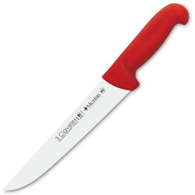 3 Claveles Faca de açougueiro Proflex, aço inoxidável, vermelho, 26 cm 3 Claveles Faca de açougueiro Proflex, aço inoxidável, vermelho, 26 cm