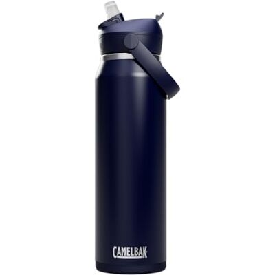 CAMELBAK Thrive Flip Straw VSS Garrafa de aço inoxidável de 32 oz isolada a vácuo, mantém a bebida fria, gira morde bebé, hidratação o dia todo, cor: Navy, tamanho: 950 ml CAMELBAK Thrive Flip Straw VSS Garrafa de aço inoxidável de 32 oz isolada a vácuo, mantém a bebida fria, gira morde bebé, hidratação o dia todo, cor: Navy, tamanho: 950 ml
