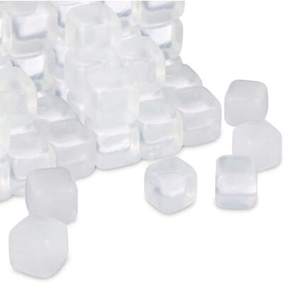 Relaxdays Cubos de gelo reutilizáveis, 24 unidades, XXL, cubos de gelo plásticos para festas, transparentes Relaxdays Cubos de gelo reutilizáveis, 24 unidades, XXL, cubos de gelo plásticos para festas, transparentes
