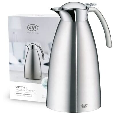 ALFI Gusto TT 1,5 l, jarro isotérmico de aço inoxidável, tampa solta, mantém o calor 12 horas e o frio 24 horas, jarro durável, ideal para café, jarro de chá, máquina de lavar louça, sem BPA ALFI Gusto TT 1,5 l, jarro isotérmico de aço inoxidável, tampa solta, mantém o calor 12 horas e o frio 24 horas, jarro durável, ideal para café, jarro de chá, máquina de lavar louça, sem BPA