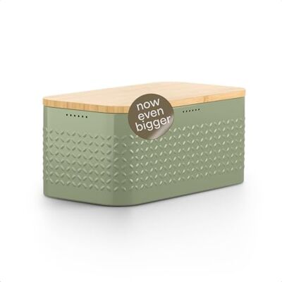 LARS NYSØM Panera Paneiras para guardar o pão metal caixa de pão 34,5 x 18,5 x 15,8 cm aço inoxidável perneiras tampa de bambu adaptável como tábua de cortar com almofadas LARS NYSØM Panera Paneiras para guardar o pão metal caixa de pão 34,5 x 18,5 x 15,8 cm aço inoxidável perneiras tampa de bambu adaptável como tábua de cortar com almofadas