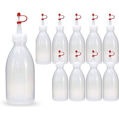Octopus 10 garrafas de plástico LDPE de 250 ml garrafa de laboratório garrafa de plástico de enfeite frasco de spray com ponta doseadora ou tampa de gotejamento para laboratório, cozinha Octopus 10 garrafas de plástico LDPE de 250 ml garrafa de laboratório garrafa de plástico de enfeite frasco de spray com ponta doseadora ou tampa de gotejamento para laboratório, cozinha
