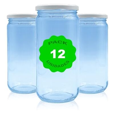 Generic Embalagem de 12 frascos, potes, tarros, recipientes de vidro com tampa/fechadura, ideais para armazenamento de comida, conserva, frutas e vegetais. Diferentes tamanhos e cores. (Branco, 720ml) Generic Embalagem de 12 frascos, potes, tarros, recipientes de vidro com tampa/fechadura, ideais para armazenamento de comida, conserva, frutas e vegetais. Diferentes tamanhos e cores. (Branco, 720ml)