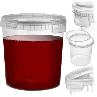 KADAX Balde de gelo de 33 l com tampa e alças, recipiente de vinho de plástico, recipiente de fermentação para vinificação, balde grande para fermentação de vinho ou cerveja KADAX Balde de gelo de 33 l com tampa e alças, recipiente de vinho de plástico, recipiente de fermentação para vinificação, balde grande para fermentação de vinho ou cerveja