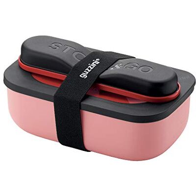 Guzzini Store&GO, Conjunto de Lancheira com Talheres de Viagem Vermelho, 20 x 12 x 7 cm 900ml 0231 Guzzini Store&GO, Conjunto de Lancheira com Talheres de Viagem Vermelho, 20 x 12 x 7 cm 900ml 0231