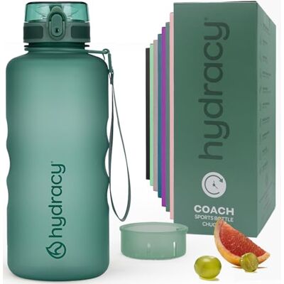 Hydracy Garrafa de água com marcador de tempo e infusor de frutas 2L Sem BPA, à prova de fugas, capa anti-respirável, rastreamento diário para ginásio, desportos e atividades ao ar livre Hydracy Garrafa de água com marcador de tempo e infusor de frutas 2L Sem BPA, à prova de fugas, capa anti-respirável, rastreamento diário para ginásio, desportos e atividades ao ar livre