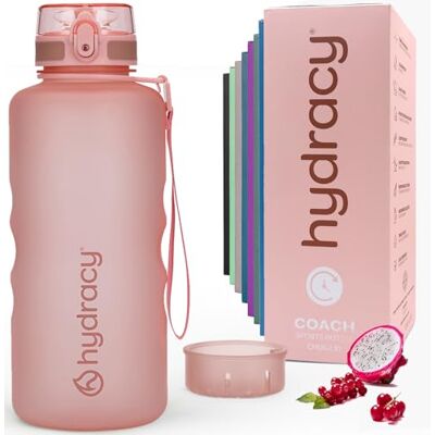 Hydracy Garrafa de água com marcador de tempo e infusor de frutas 2L Sem BPA, à prova de fugas, capa anti-respirável, rastreamento diário para ginásio, desportos e atividades ao ar livre Hydracy Garrafa de água com marcador de tempo e infusor de frutas 2L Sem BPA, à prova de fugas, capa anti-respirável, rastreamento diário para ginásio, desportos e atividades ao ar livre