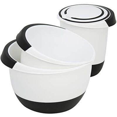 com-four ® 3 tigelas de mistura em tamanhos diferentes, tigelas para tigelas com tampa tigelas cozinha tigela com-four ® 3 tigelas de mistura em tamanhos diferentes, tigelas para tigelas com tampa tigelas cozinha tigela