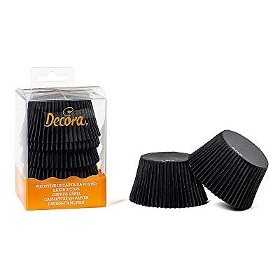 Decora 60 taças de papel preto 55 x 45 mm Decora 60 taças de papel preto 55 x 45 mm