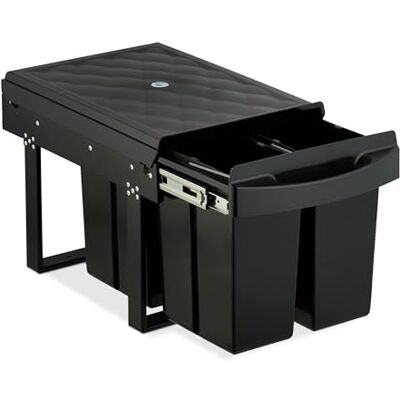 Relaxdays Lixeira - 34.6x34x51.8 cm - 4 compartimentos, 8L-15L Relaxdays Lixeira - 34.6x34x51.8 cm - 4 compartimentos, 8L-15L