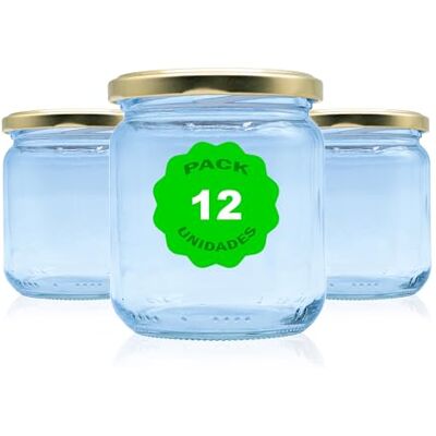 Generic Embalagem de 12 frascos, frascos, recipientes de vidro com tampa/fechadura, ideal para armazenamento de alimentos, conservas, frutas e legumes. Tamanho e cores diferentes. (Dourado, 370 ml) Generic Embalagem de 12 frascos, frascos, recipientes de vidro com tampa/fechadura, ideal para armazenamento de alimentos, conservas, frutas e legumes. Tamanho e cores diferentes. (Dourado, 370 ml)