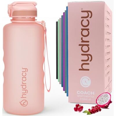 Hydracy Garrafa de água com marcador de tempo e tampa com palhinha 2L À prova de fugas, livre de BPA, sem suor, rastreamento diário para fitness e atividades ao ar livre Hydracy Garrafa de água com marcador de tempo e tampa com palhinha 2L À prova de fugas, livre de BPA, sem suor, rastreamento diário para fitness e atividades ao ar livre