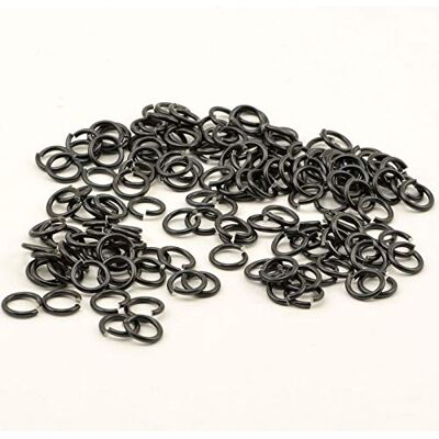 Creative ALU Deco Anéis de alumínio para trabalhos manuais, preto (Black), 10 mm Creative ALU Deco Anéis de alumínio para trabalhos manuais, preto (Black), 10 mm