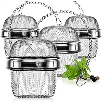 com-four ® 4 x infusores de chá de aço inoxidável 304 Ø 6,5 cm com-four ® 4 x infusores de chá de aço inoxidável 304 Ø 6,5 cm