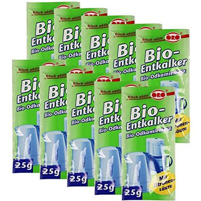 com-four 10 pacotes económicos de desescalcificador orgânico Orofix para cafeteiras e bules, com ácido cítrico (10 x 25 g) com-four 10 pacotes económicos de desescalcificador orgânico Orofix para cafeteiras e bules, com ácido cítrico (10 x 25 g)