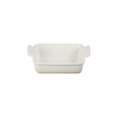 LE CREUSET Bandeja retangular Heritage de cerâmica de grés, 19 cm, 1,1 L, Meringue, LE CREUSET Bandeja retangular Heritage de cerâmica de grés, 19 cm, 1,1 L, Meringue,