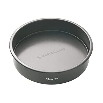 Master Class MasterClass 18 cm Loose Based Sandwich Tin com PTFE, PFOA e BPA, Free sem tick, Robust 1 mm Thick Carbon Steel, 7 polegadas Round Cake Pan Master Class MasterClass 18 cm Loose Based Sandwich Tin com PTFE, PFOA e BPA, Free sem tick, Robust 1 mm Thick Carbon Steel, 7 polegadas Round Cake Pan