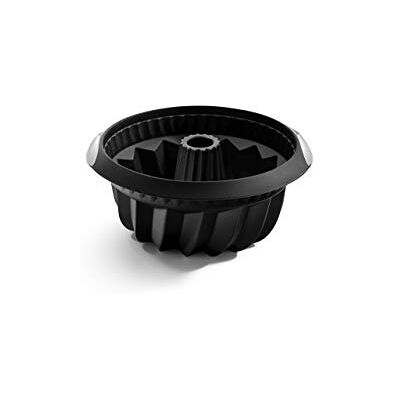 Lékué Molde de pastelaria Savarin fundo, 22 cm, silicone platina cor preto Lékué Molde de pastelaria Savarin fundo, 22 cm, silicone platina cor preto