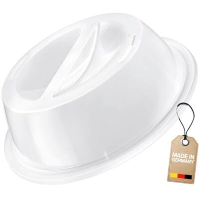 Westmark Tampa de prato, para descongelar e aquecer no microondas, diâmetro: 27,5 cm, plástico, branco, Westmark Tampa de prato, para descongelar e aquecer no microondas, diâmetro: 27,5 cm, plástico, branco,