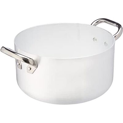 Baldassare Agnelli Pentole Agnelli alma104pi24 linha alumínio indução panela alta, indução com 2 pegas, 24 cm Baldassare Agnelli Pentole Agnelli alma104pi24 linha alumínio indução panela alta, indução com 2 pegas, 24 cm