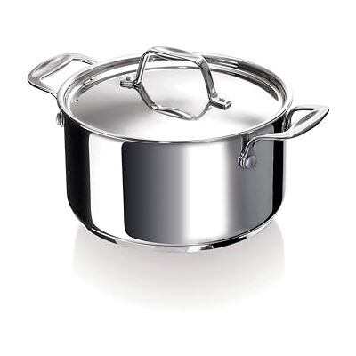 Beka line Chef caçarola com tampa, aço inoxidável, compatível com indução, 28 cm Beka line Chef caçarola com tampa, aço inoxidável, compatível com indução, 28 cm