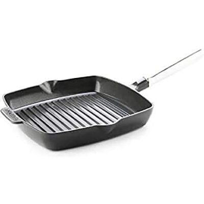 GreenPan Memphis Grill Antiaderente de alumínio fundido com revestimento de cerâmica, adequado para todos os tipos de cozinhas, indução, forno e máquina de lavar louça, 26 cm, cinzento GreenPan Memphis Grill Antiaderente de alumínio fundido com revestimento de cerâmica, adequado para todos os tipos de cozinhas, indução, forno e máquina de lavar louça, 26 cm, cinzento