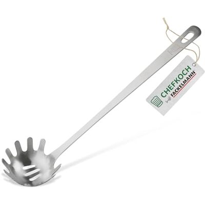 Fackelmann Chefkoch Cuchara para espaguetis Perfecta para servir creaciones de pasta, acero inoxidable con aspecto mate Cuchara para pasta apta para lavavajillas Fackelmann Chefkoch Cuchara para espaguetis Perfecta para servir creaciones de pasta, acero inoxidable con aspecto mate Cuchara para pasta apta para lavavajillas