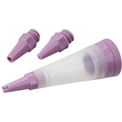 Fackelmann Zenker Lápis para decorar com 3 boquilhas 5 x 15 x 4,5 cm, silicone e polipropileno. 3 unidades s. Fackelmann Zenker Lápis para decorar com 3 boquilhas 5 x 15 x 4,5 cm, silicone e polipropileno. 3 unidades s.