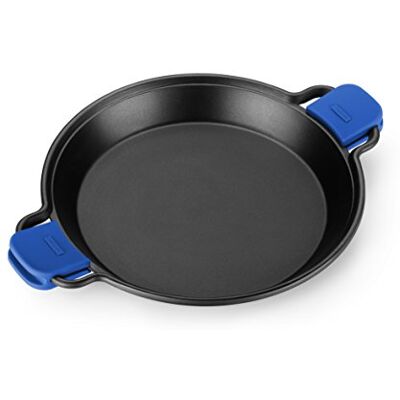 Monix Solid+ Frigideira para Paella Antiaderente e Pegas de Silicone, Alumínio, Preto e Azul, 36 cm Aluminio fundido con antiadherente, Apta para todo tipo de cocinas incluida inducción Monix Solid+ Frigideira para Paella Antiaderente e Pegas de Silicone, Alumínio, Preto e Azul, 36 cm Aluminio fundido con antiadherente, Apta para todo tipo de cocinas incluida inducción
