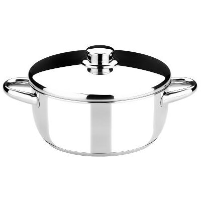 Monix Optima Caçarola 24 cm com tampa de aço inoxidável 18/10 Monix Optima Caçarola 24 cm com tampa de aço inoxidável 18/10