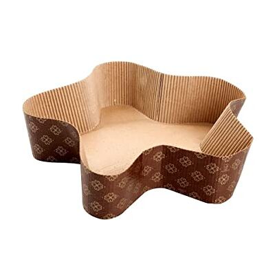 Guardini , Monouso, 3 moldes em forma de estrela 25 x 21 cm (capacidade até 1500 g. de massa). Material: Papel de forno, cor bege. Guardini , Monouso, 3 moldes em forma de estrela 25 x 21 cm (capacidade até 1500 g. de massa). Material: Papel de forno, cor bege.