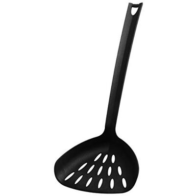 Fackelmann Wok Asia Line Pá de cozinha de plástico, colher para panelas e frigideiras revestidas (cor: preto), quantidade: 1 peça Fackelmann Wok Asia Line Pá de cozinha de plástico, colher para panelas e frigideiras revestidas (cor: preto), quantidade: 1 peça