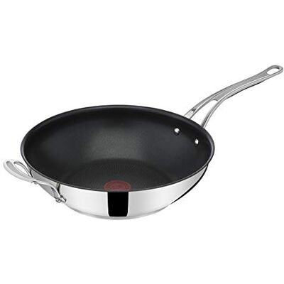 Tefal Jamie Oliver by Cook's Classics E3068835 Wok de alumínio fundido antiaderente (28 cm, adequado para indução, adequado para forno, aço inoxidável, cabo rebitado) Tefal Jamie Oliver by Cook's Classics E3068835 Wok de alumínio fundido antiaderente (28 cm, adequado para indução, adequado para forno, aço inoxidável, cabo rebitado)