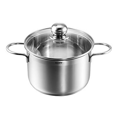 Kopf Panela de indução Josie, Ø 20 cm, altura 13 cm, 3,5 litros, aço inoxidável Kopf Panela de indução Josie, Ø 20 cm, altura 13 cm, 3,5 litros, aço inoxidável