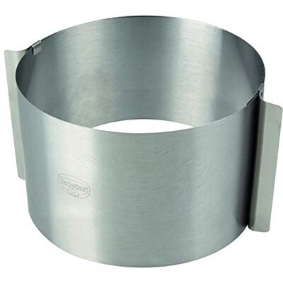 Dr. Oetker Aro para bolos profissional, ajudante de cozinha extra alto, ajustável, de 16 a 30 cm, acessório para assar em camadas ou encher bolos, utensílios de aço inoxidável (cor: prata) Dr. Oetker Aro para bolos profissional, ajudante de cozinha extra alto, ajustável, de 16 a 30 cm, acessório para assar em camadas ou encher bolos, utensílios de aço inoxidável (cor: prata)