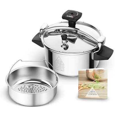 SEB P05306 Panela de pressão, aço inoxidável, cinzento, 4,5 L SEB P05306 Panela de pressão, aço inoxidável, cinzento, 4,5 L