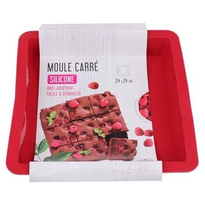 Forma de silicone vermelha Crealys - 24x24x4 cm Forma de silicone vermelha Crealys - 24x24x4 cm