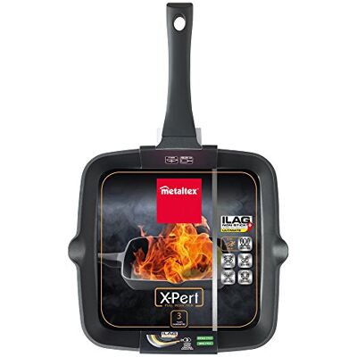 Metaltex XPERT frigideira de ferro alumínio fundido, 28 x 28 cm, antiaderente 3 camadas, Full Induction válido para todos os tipos de cozinhas Metaltex XPERT frigideira de ferro alumínio fundido, 28 x 28 cm, antiaderente 3 camadas, Full Induction válido para todos os tipos de cozinhas