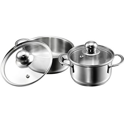 Kopf Mini Parvus, 2 peças, Ø 14 12 cm, 0,7 0,65 litro, aço inoxidável Kopf Mini Parvus, 2 peças, Ø 14 12 cm, 0,7 0,65 litro, aço inoxidável