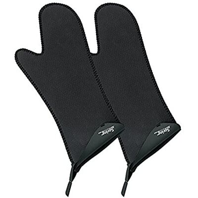 Spring 2094065102 Grips Luvas de cozinha curtas (1 par), cor preta Spring 2094065102 Grips Luvas de cozinha curtas (1 par), cor preta